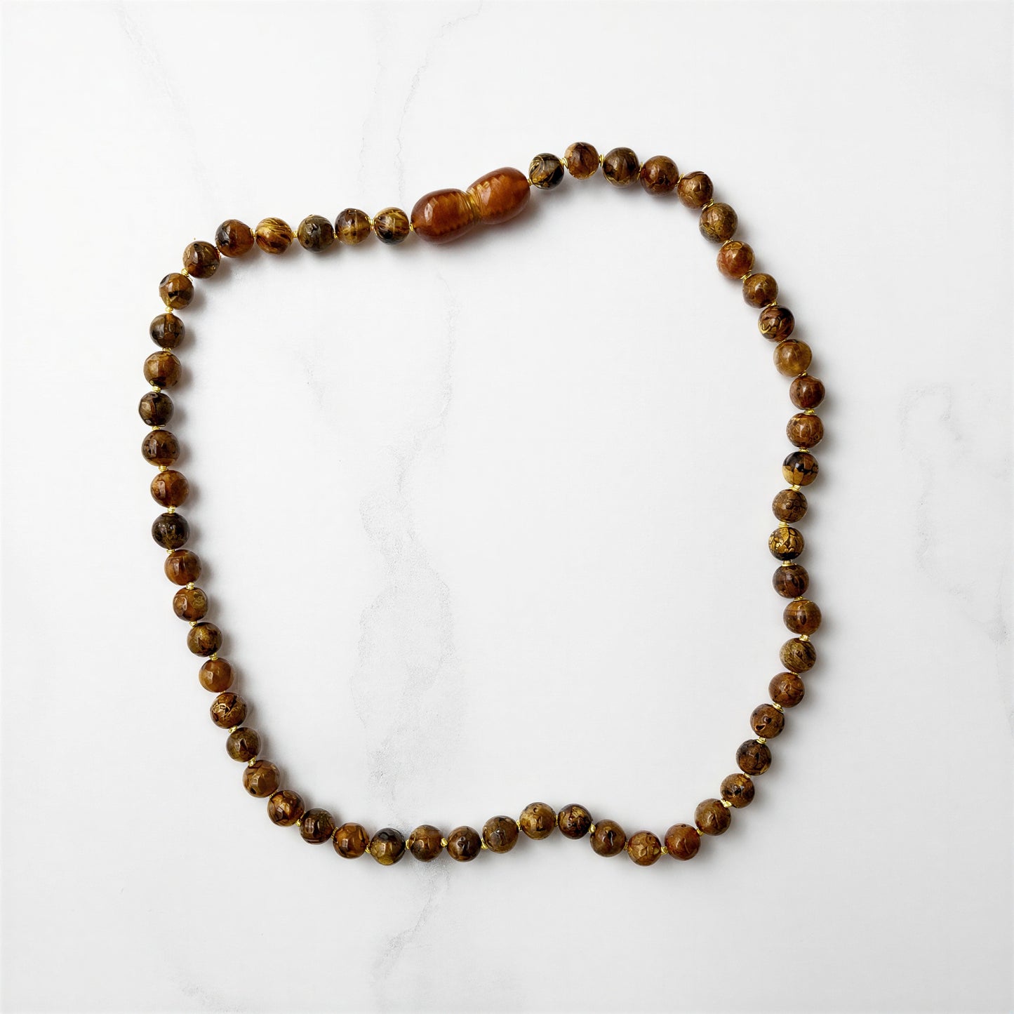 Gentle Comfort – Sertifikalı Kehribar Doğal Taş Bebek & Çocuk Kolyesi