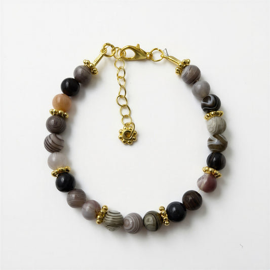 Soft Stability – Botswana Akik Doğal Taş Bileklik